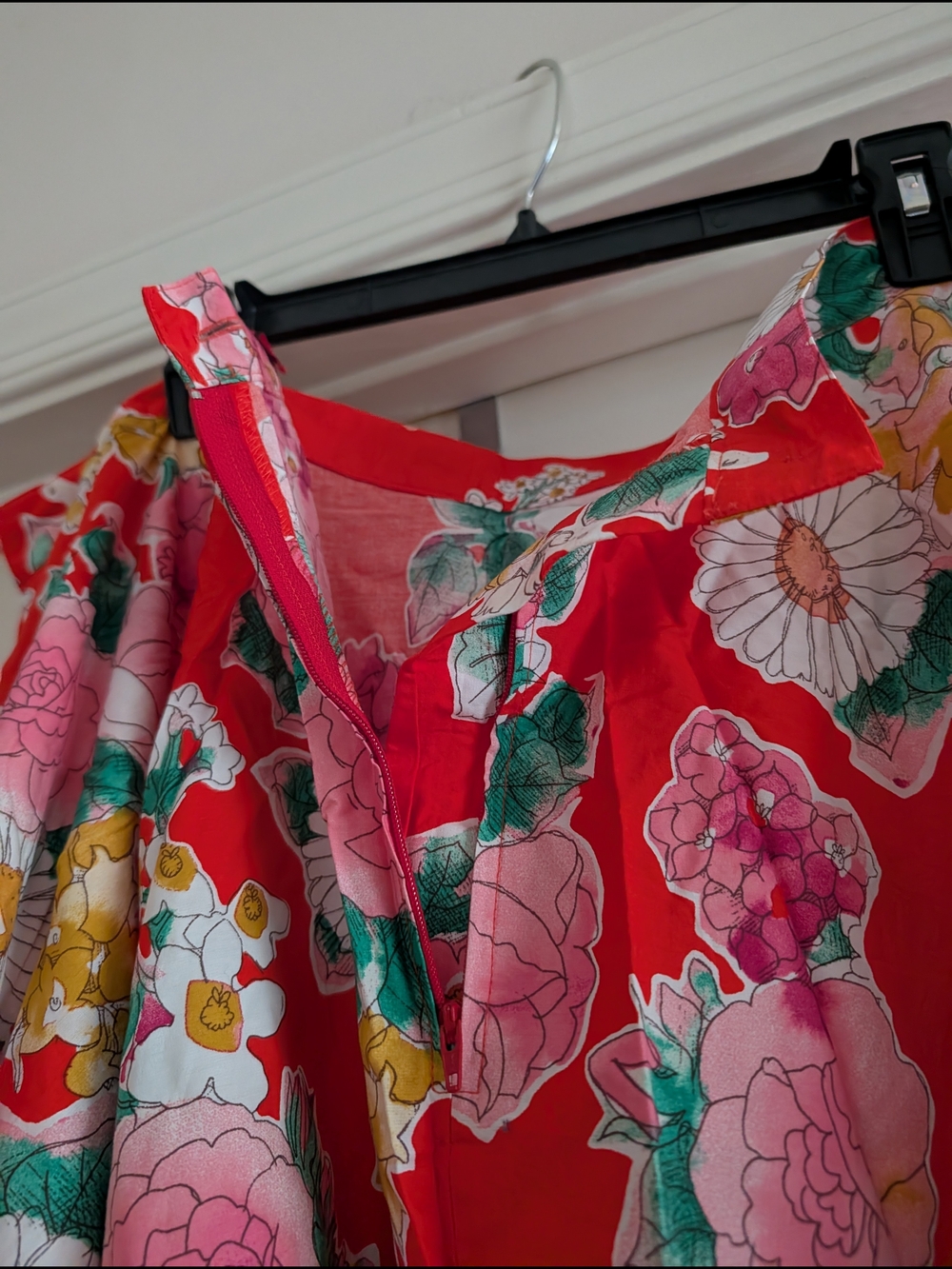 Hell Bunny Rockabilly Floral Swing Circle Skirt - Picture 7 of 10